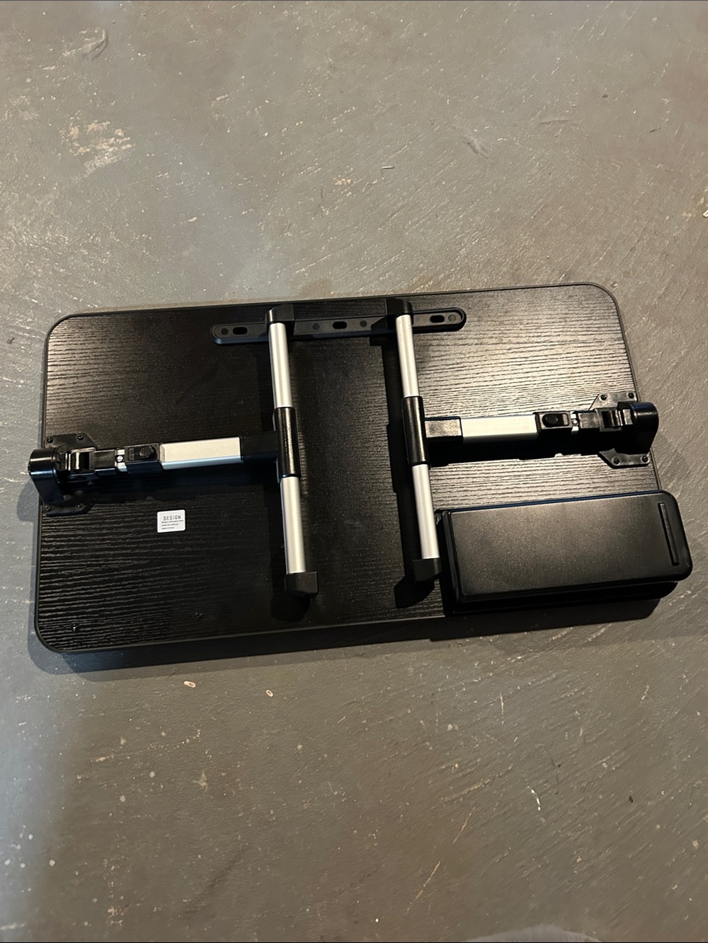 Black Adjustable Laptop Stand - Portable Computer Riser - Picture 3 of 4